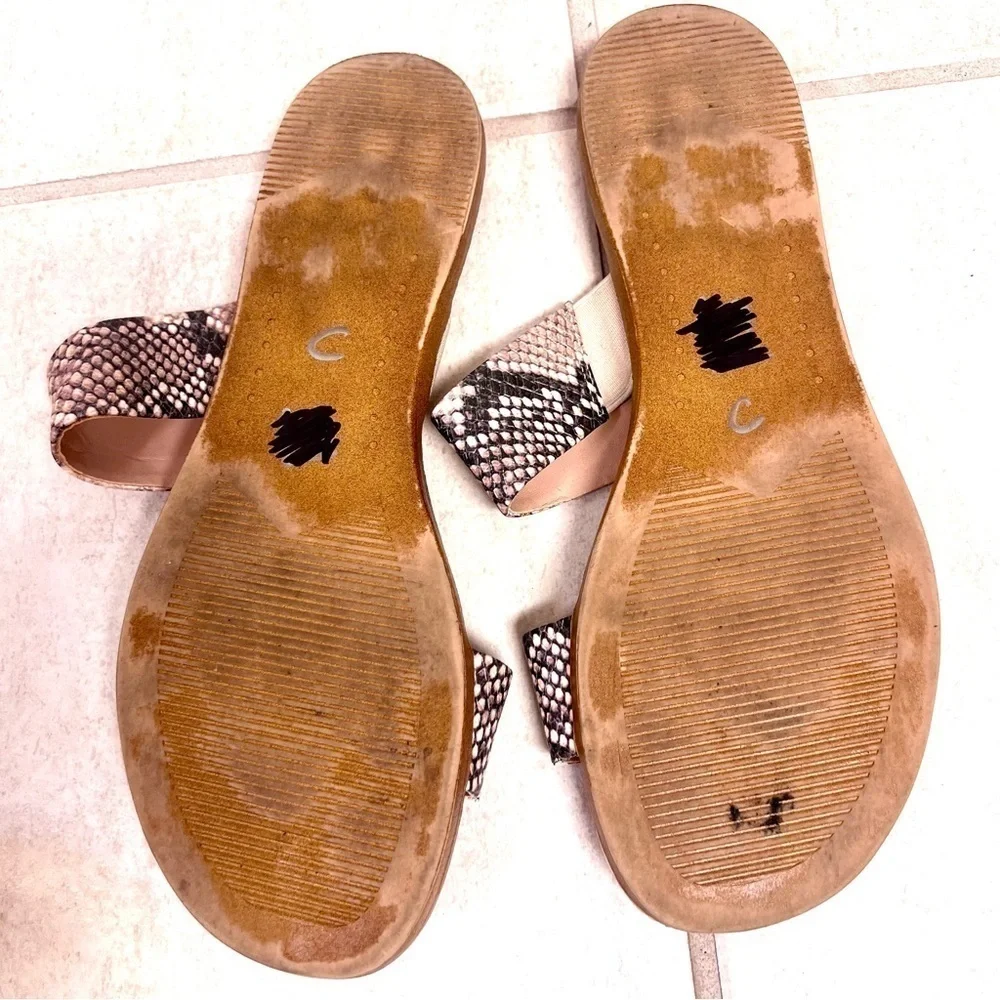 Steve Madden Darrow Dual Woven Snake Slide Sandal N3650 Size 9M